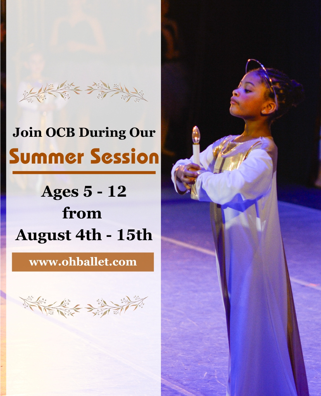 Ohio Conservatory of Ballet Summer Session for ages 5 to 12